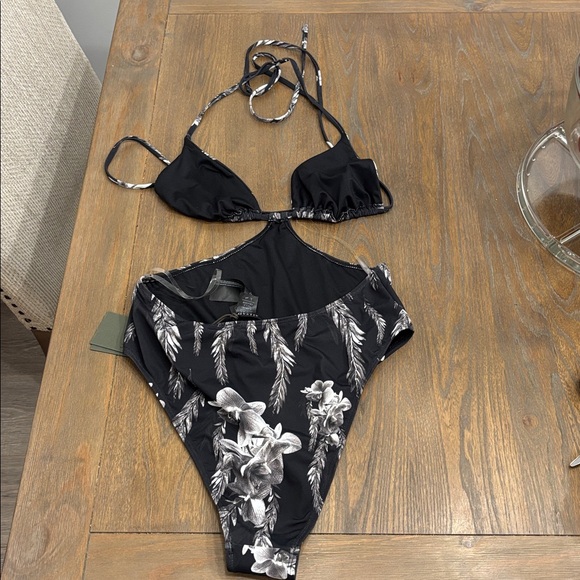 All Saints Peri Mia Cutout Swimsuit Sz L NWT - Picture 4 of 5
